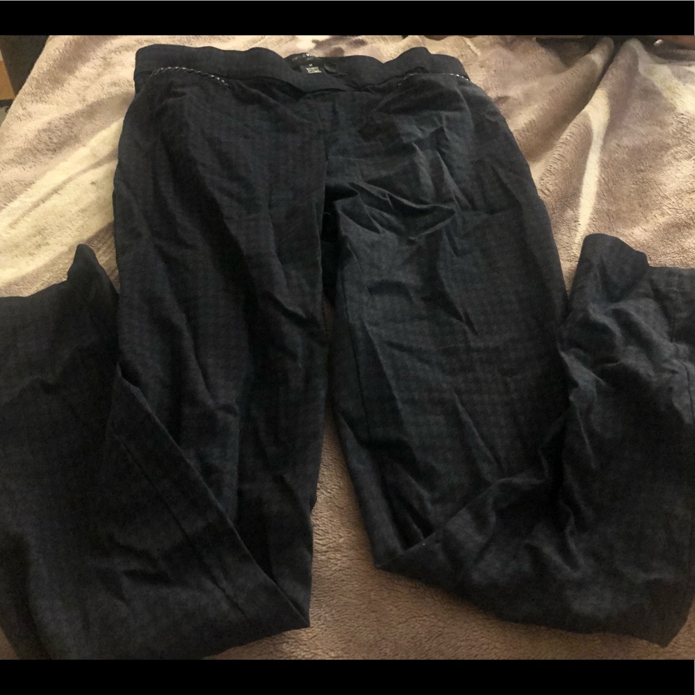Navy/black houndstooth pants